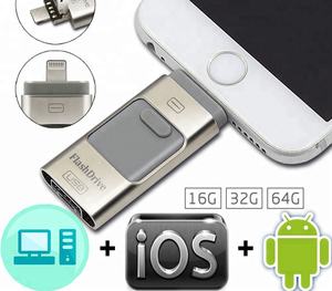 Unidad Flash USB 3.0 de 64 GB de Aleación de Aluminio para iPhone/iPad/Android/PC/Mac - Transferencia y Copia de Seguridad de Fotos y Videos (Azul) - Product Image 3