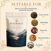 Sacs d'emballage Doypack refermables mats imprimés sur mesure de qualité alimentaire à prix d'usine pour thé Oolong en vrac, sachet à fond plat