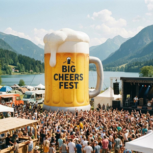 Custom Giant Inflatable <b>Beer</b> Mug Model Advertising Inflatable <b>Beer</b> Bottles For Pub - Product Image 5
