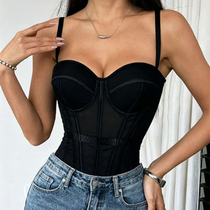 Très populaire, respirant, <span class=keywords><strong>sexy</strong></span>, soutien-gorge, corsets et hauts noirs et blancs pour la confection de robes de bal et de mariée - Product Image 3