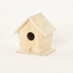 Custom wooden bird house arts and craft bird feeder house wood bird house for outside