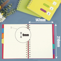 Carnet A5 personnalisé imprimé, couverture en plastique PP mat coloré, carnet à spirales, journal d'écriture quotidien portable pour le bureau et l'école