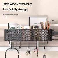 Étagère de rangement supérieure en métal pour lit de dortoir, panier suspendu de chevet, installation par crochet – Organisateur de nourriture indispensable pour dortoirs étudiants