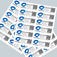 Autocollant de code QR personnalisé avec données variables, numéro de série, code-barres, haute qualité, résistant à l'eau et aux rayures