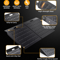 Rampe de seuil sur mesure JH-Mech, rampe d'entrée commerciale, surface texturée modulaire, rampes de chargement en acier