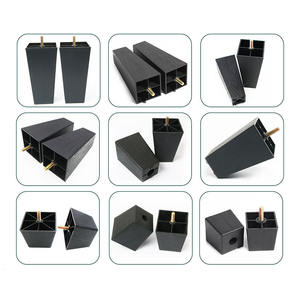 Pieds de meuble en plastique, pieds de canapé carrés, pieds de canapé noirs, pieds de meuble du milieu du siècle M8 pour canapé de table de <span class=keywords><strong>bureau</strong></span> - Product Image 2