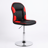 Chaise de bar JOHOOFURNITURE en cuir PU noir et rouge, style racing, avec garniture, hauteur réglable, pour comptoir, vente en gros, usage commercial pour pub