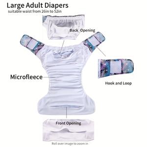 Pañal de tela lavable para adultos con diseño impermeable recubierto de TPU cómodo y duradero con función a prueba de fugas - Product Image 2