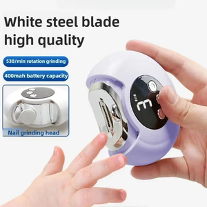 Coupe-ongles électrique rotatif 2 en 1 pour bébé adulte Coupe-ongles automatique avec coupe-ongles léger Coupeur de manucure et de polissage - Product Image 3