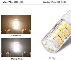 AC85-265V <span class=keywords><strong>LED</strong></span> ánh sáng 5W 50W <span class=keywords><strong>Halogen</strong></span> tương đương không thay đổi độ sáng ban ngày Trắng 6000K <span class=keywords><strong>G9</strong></span> dẫn bóng đèn cho Nhà chiếu sáng Quạt trần - Product Image 2
