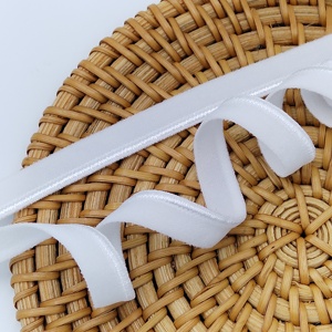 Stock Jacquard <strong>Soft</strong> <strong>Elastic</strong> Webbing Band 8mm <strong>Plush</strong> Waistband Low MOQ 0.8cm Width Free Sample Roll Packed for Home Textiles - Product Image 3