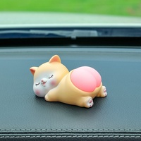 Figurine anti-stress mignonne en résine, modèle animal de dessin animé pour tableau de bord de voiture, unisexe, 5 à 7 ans
