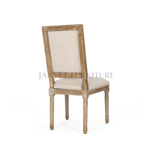 Chaises de salle à manger rectangulaires en bois Louis avec dossier rembourré et moelleux pour événements - Product Image 3