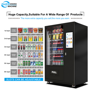 Bán buôn công suất cao không dùng tiền mặt Snack và uống Máy bán hàng tự động chấp nhận thẻ tín dụng hóa đơn/tiền xu với hiệu quả SDK chức năng - Product Image 4