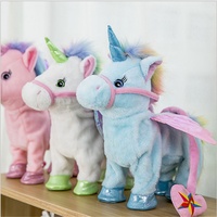 Poney Pégase, un jouet en peluche électrique qui peut marcher et chanter, licorne