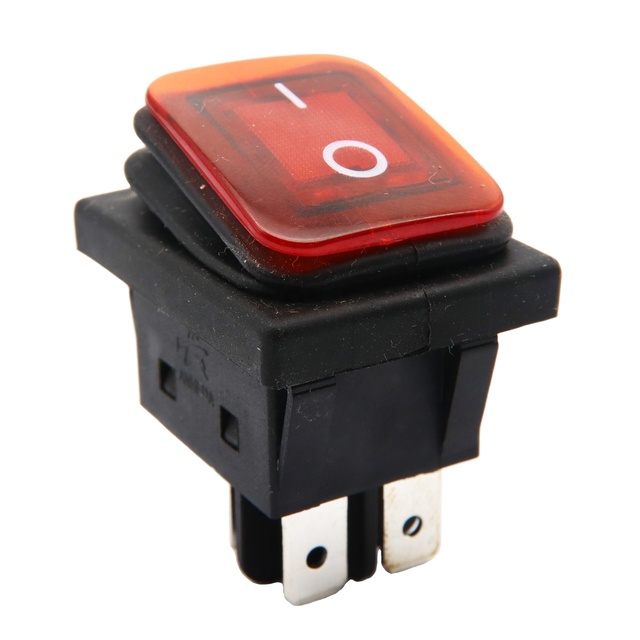 Rocker Switch KCD4 High-current Waterproof Silver Point 4 Pins with Rocker Switch