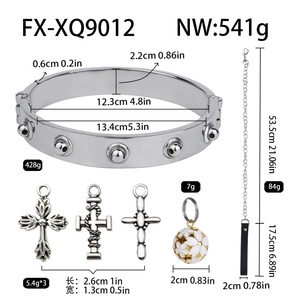 Collar de Bondage Fistsx SM para Juegos de Sumisión, Collar de Tracción de Acero Inoxidable Plateado, Juego de Roles Fetichista, Juguetes Sexuales para Adultos, Venta al por Mayor - Product Image 5