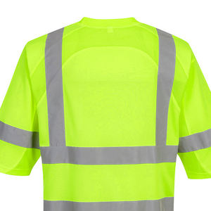 Camiseta de Seguridad de Alta Visibilidad, Secado Rápido, Reflectante, 100% Poliéster, Certificación ANSI/ISEA 107 Clase 2/3, Ropa de Trabajo para Hombre - Product Image 6