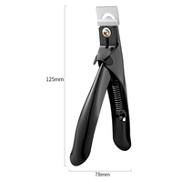 2024 acier inoxydable français en forme de U faux un mot manucure Cutter ciseaux à ongles avec matériau de brosse en métal