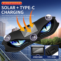 Nueva Luz Decorativa para Coche 2026, Lámpara de Advertencia con Ventosa, Panel Solar, Luz LED de Ojo Maligno para Coche, Pequeñas Luces de Ojos de Demonio para Coches