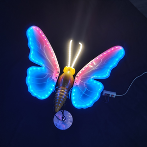 <strong>LED</strong> Outdoor Rainproof Simulation Dynamic Static butterfly Light Play <strong>Net</strong> Celebrity Punch Card Park Garden Decoration - Product Image 3