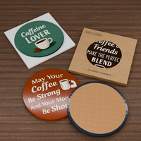 Sous-verre rond en céramique pour café, thé, boissons, résistant à la chaleur, antidérapant