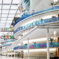 Film publicitaire LED transparent adhésif P6.5, affichage numérique, mur vidéo, écran fin, magasin de détail, centre commercial extérieur, aéroport