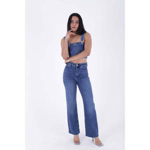 Jeans Palazzo Transpirables para Mujer, Detalle de Bolsillo Decorativo, Opciones de Cintura Baja y Alta, Estilo Boyfriend, Pierna Recta Ancha, Talla XL, Ajustados, Holgados - Product Image 6