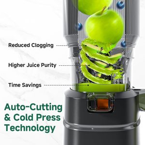 <b>Small</b> Kitchen Appliance Vertical Slow Masticating Cold Press Pure <b>Juicer</b> Compact with Reverse Function and Easy to Clean - Product Image 5