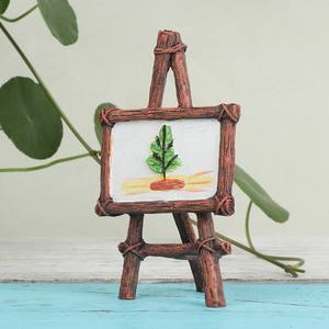 Support de peinture en résine, ensemble de décoration de <span class=keywords><strong>jardin</strong></span> miniature en résine avec balançoire, maison d'oiseaux et figurines d'hiboux dans un arbre pour <span class=keywords><strong>jardin</strong></span> féerique - Product Image 5