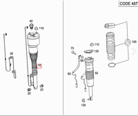 Amortisseur avant de haute qualité avec capteur électronique OEM 2213209313 pour Mercedes Benz W221, pièces de suspension