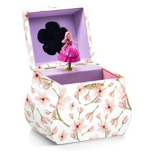 Boîte à musique en bois à manivelle avec ballerine et princesse <span class=keywords><strong>de</strong></span> <span class=keywords><strong>dessin</strong></span> <span class=keywords><strong>animé</strong></span>, musique personnalisable pour petites filles - Cadeau d'anniversaire - Product Image 4