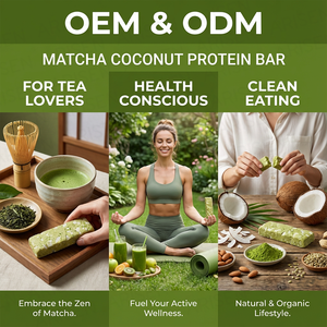 OEM <span class=keywords><strong>Protein</strong></span> Barları Yeni Matcha <span class=keywords><strong>Protein</strong></span> Barları Yüksek Enerjili Sert Doku Tatlı Tadı HELAL Bisküvi Poşet Ambalajda Toptan - Product Image 5