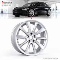Jante en alliage argentée LinTech 19X8.5J ET40, pièce de rechange OEM 1234224-00-B pour Tesla Model 3 Standard Long Range, vente chaude