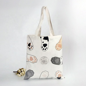 Qetesh sac fourre-tout personnalisé créateur de mode mignon chat impression haute qualité toile <span class=keywords><strong>pas</strong></span> <span class=keywords><strong>cher</strong></span> Animal <span class=keywords><strong>voyage</strong></span> coloré sac à provisions - Product Image 3