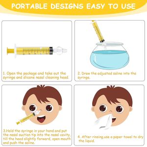 Dispositivo de irrigación nasal para niños Limpiador de nariz para niños Jeringa nasal para bebés - Product Image 4