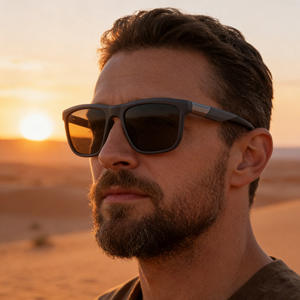 ลาฟูมาแว่นกันแดดโพลาไรซ์ทรงสี่เหลี่ยมสำหรับผู้ชายป้องกันรังสียูวี 400 กรอบพลาสติกสีดำและกรอบโลหะร่มกันแดดสำหรับขับรถกลางแจ้ง - Product Image 1