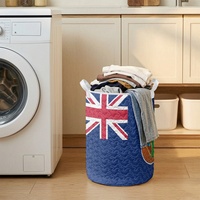Sac de rangement matelassé à cordon personnalisé avec drapeau de Montserrat, en polyester durable, pour l'organisation domestique et les travaux d'entretien