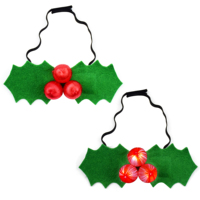 Nœud papillon LED lumineux de 6,8 pouces en forme de feuille de lierre pour Noël, le Nouvel An, les fêtes, les costumes, le cosplay, les spectacles sur scène et les séances photo