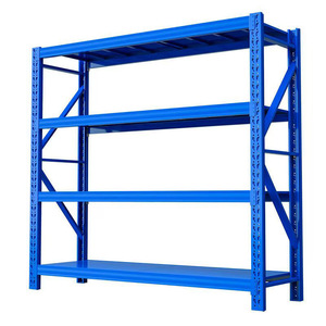 Lihaotai Warehouse <b>Shelves</b> 4 Layer 100kg Load Blue Cold Rolled Steel <b>Adjustable</b> Stacking Rack For Storage - Product Image 4