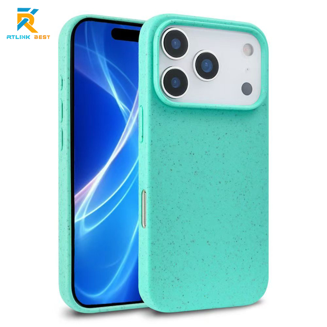 Natural Plant Recycle Eco Friendly Smartphone 100% Full Biodegradable Material Cell Phone Cases for iPhone 17 18 Pro Max Samsung