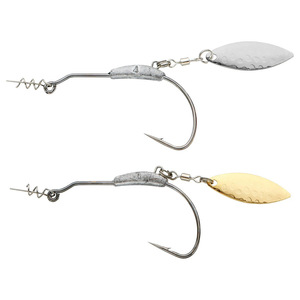 Karpfenangeln Robuster Metall-Kurbelhaken mit Federverschluss, Sprühlackierung, rotierendem Paillettenköder & Zubehör, 3,5 cm, mit Widerhaken - Product Image 1