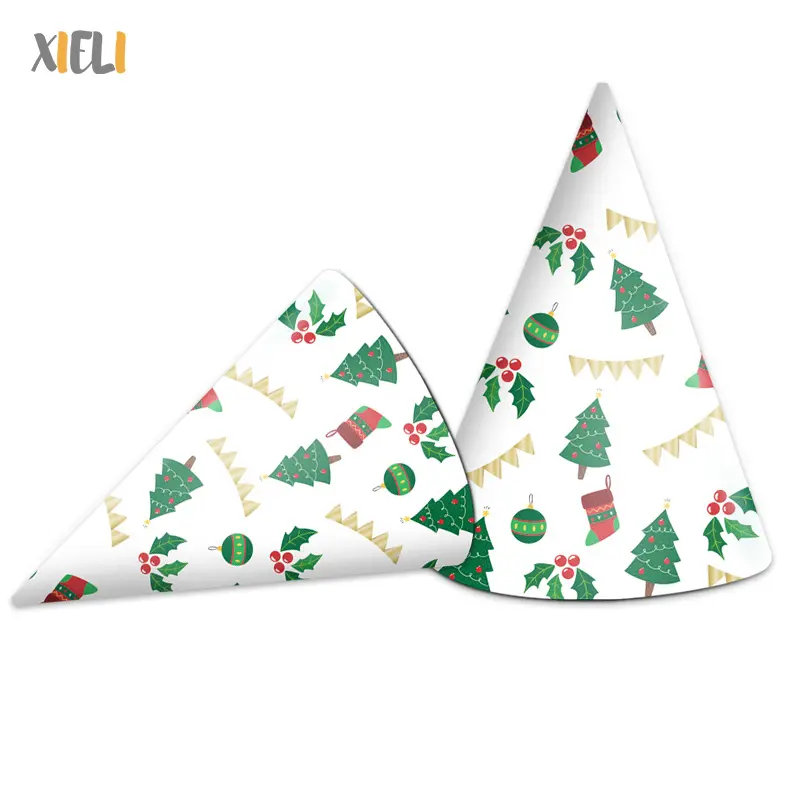 Xieli Vietnam árbol de Navidad campana y calcetín de Navidad patrones niños Mini sombrero de papel