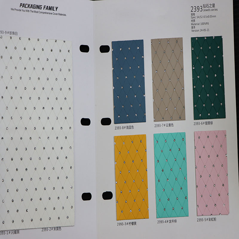 Different Texture Soft Package Leather 100% PU Synthetic Leather for Notebook Wallet Faux Leather Jewelry Glass Box Fabric
