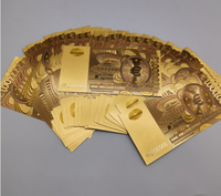 Billets de banque en plaqué or 24k, billets commémoratifs euro, décoration de billets de banque en or plaqué Antique, Souvenir 1000000