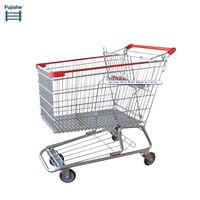 Carrinho de Compras Colorido 2 Andares em Metal para Supermercado, Loja de Conveniência, Varejo e Boutique, Atacado