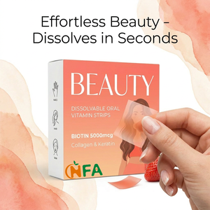 Tiras de Suplemento de Biotina Beauty From Within 5000mcg para el Crecimiento del Cabello y Cuidado de la Piel, 30 Unidades, Formato Gomoso Natural - Product Image 5