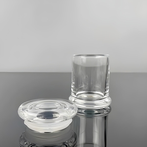 Bocaux à bougie en verre vide transparent 2.75 oz 8 onces 12 fl.oz Pot à bougie en verre Elite avec couvercle en verre pour <span class=keywords><strong>les</strong></span> déractions à la maison - Product Image 6