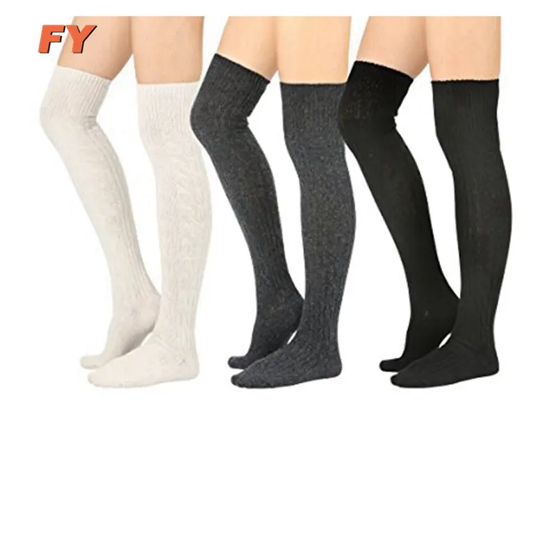 FY-N505 overknee over the calf socks over the knee high cotton boot socks