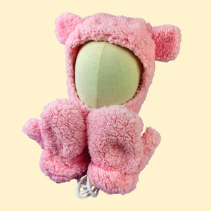 Gorro de Invierno de Jacquard de Color Liso con Logotipo Personalizado, Bufanda, Gorros <span class=keywords><strong>para</strong></span> Niños, Estilo Largo, Gorro de Punto con Pompones, Conjunto de <span class=keywords><strong>Guantes</strong></span> Cálidos <span class=keywords><strong>para</strong></span> Bebé - Product Image 1